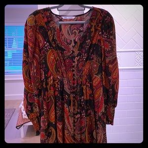 Multicolored midi dress